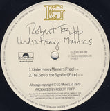 Robert Fripp : God Save The Queen / Under Heavy Manners (LP, Album)