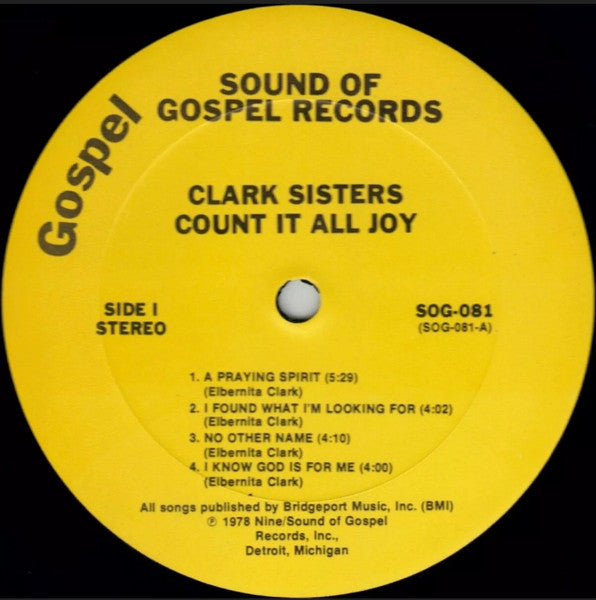 The Clark Sisters : Count It All Joy (LP, Album)