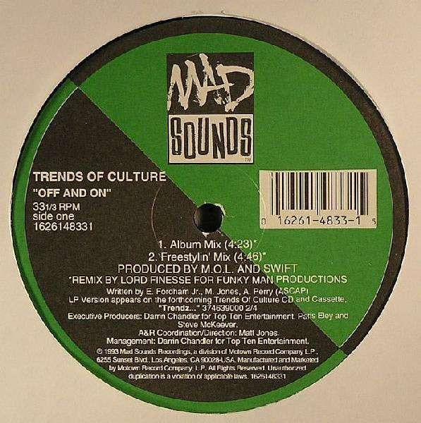 Trends Of Culture : Off & On (12")