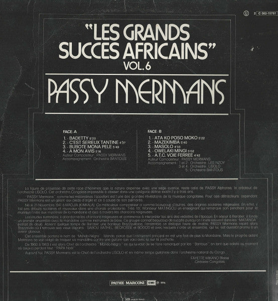 Passy Mermans : Passy Mermans (LP, Album, Comp)