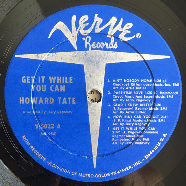 Howard Tate : Get It While You Can (LP, Album, Mono)