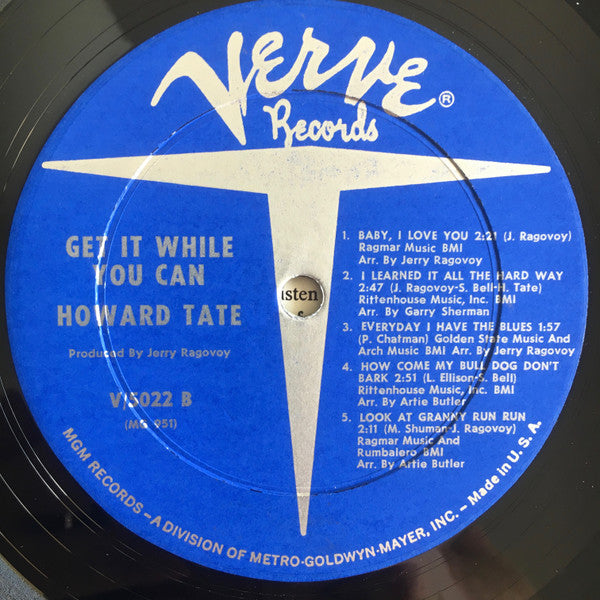 Howard Tate : Get It While You Can (LP, Album, Mono)