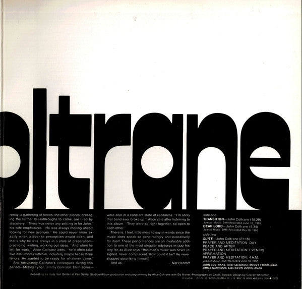 John Coltrane : Transition (LP, Album, RE, Gat)