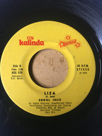 Errol Ince : Oh My Papa / Liza (7")