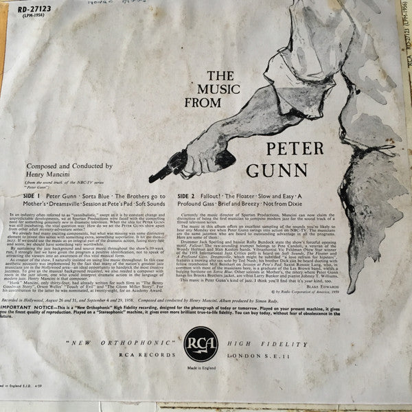 Henry Mancini : The Music From "Peter Gunn" (LP, Album, Mono)