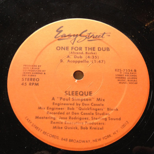 Sleeque : One For The Money (12")