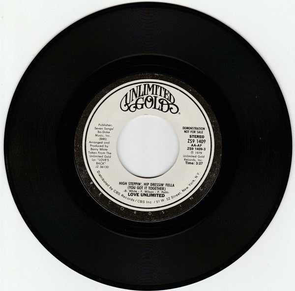 Love Unlimited : High Steppin', Hip Dressin' Fella (You Got It Together) (7", Promo)