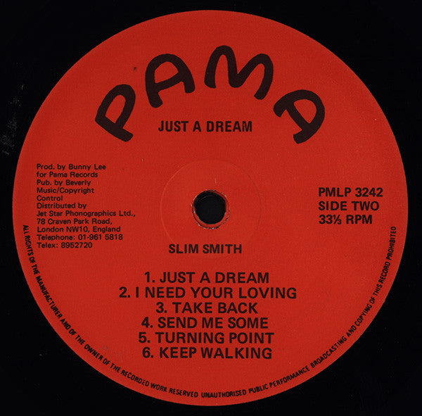 Slim Smith : Just A Dream (LP, RE)