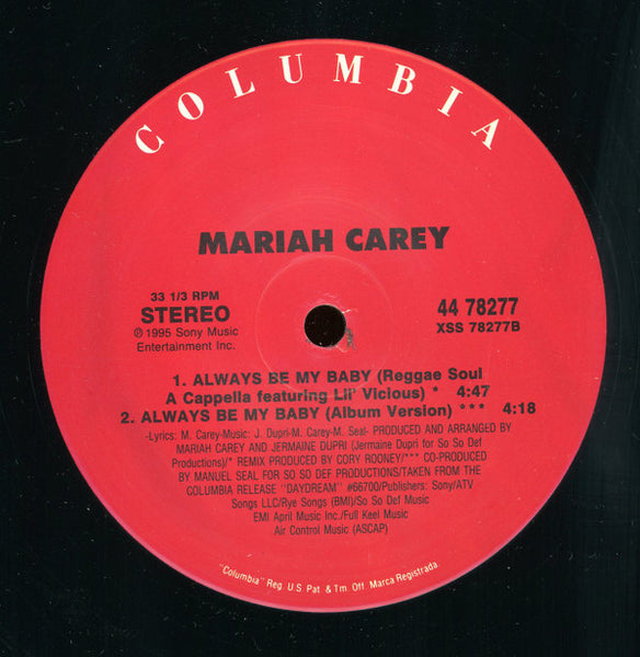 Mariah Carey : Always Be My Baby (12")