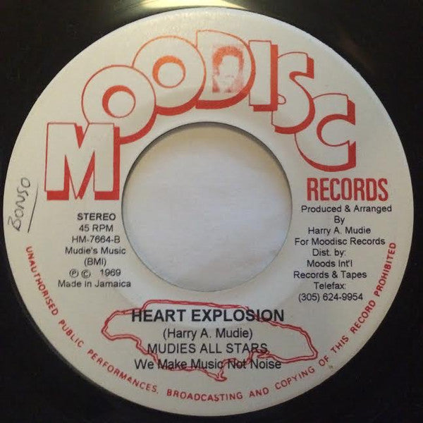 Dennis Walks / Mudies All Stars : Heart Don't Leap (7", Single, RE)