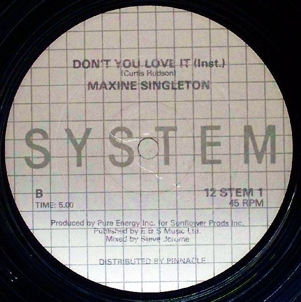 Maxine Singleton : Don't You Love It (12")