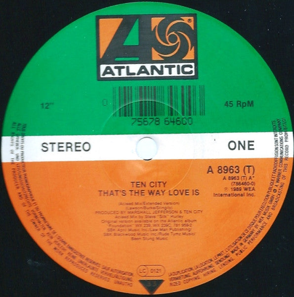 Ten City : That's The Way Love Is (12")