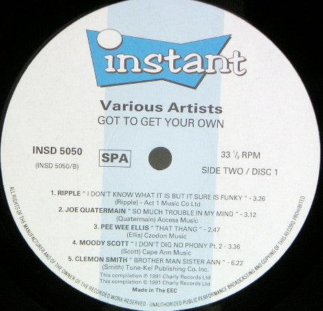 Various : Got To Get Your Own (Some Rare Grooves) (2xLP, Comp)