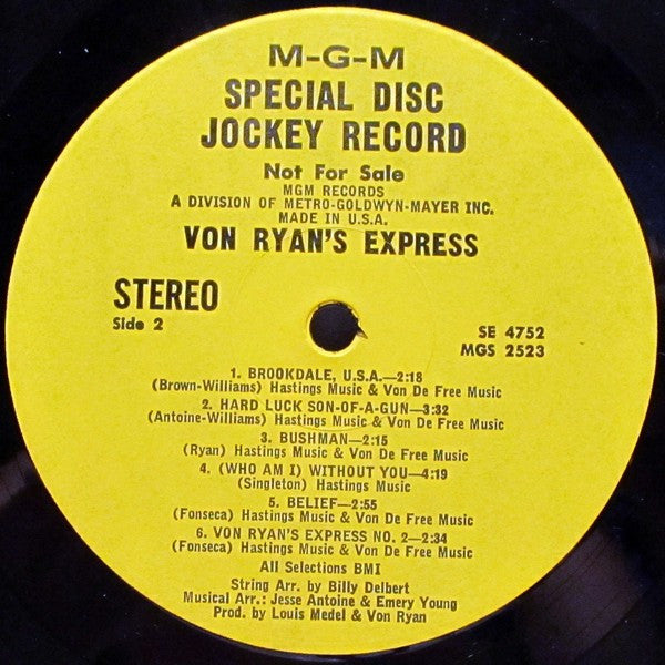 Von Ryan's Express (2) : Von Ryan's Express (LP, Album, Promo)