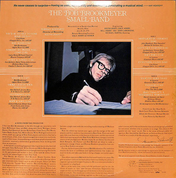 Bob Brookmeyer : The Bob Brookmeyer Small Band (2xLP, Album, Gat)