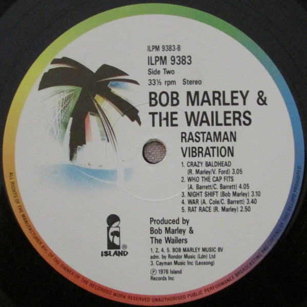Bob Marley & The Wailers : Rastaman Vibration (LP, Album, RE)