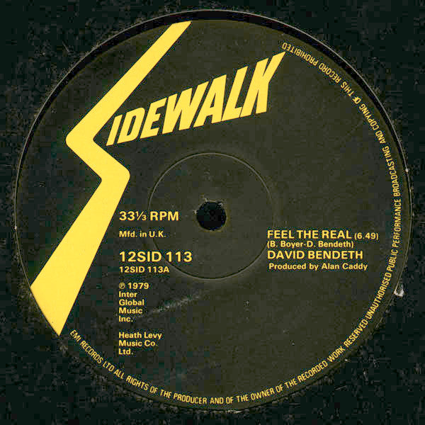 David Bendeth : Feel The Real (12")