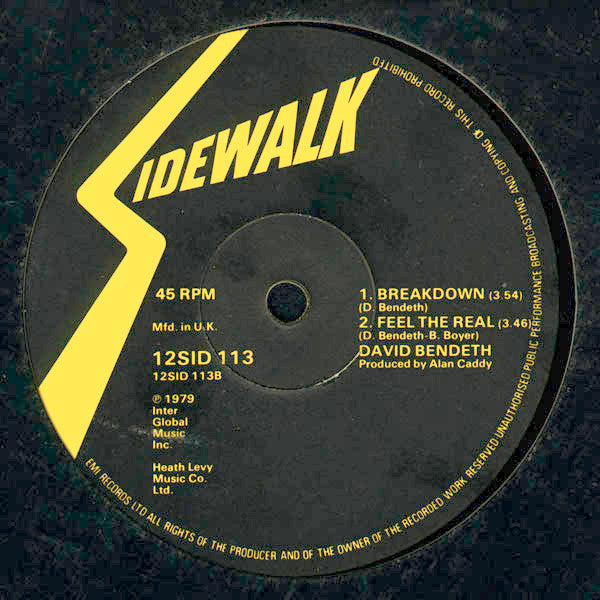 David Bendeth : Feel The Real (12")