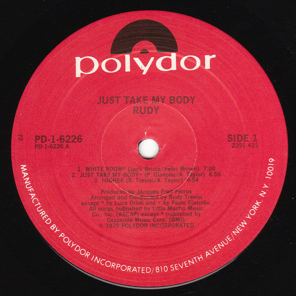 Rudy (18) : Just Take My Body (LP, Album, PRC)
