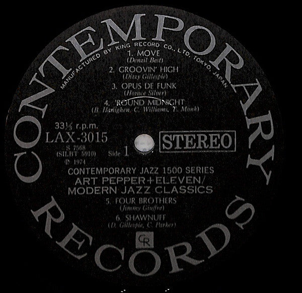 Art Pepper : Art Pepper + Eleven (Modern Jazz Classics) (LP, Album, Ltd, RE)