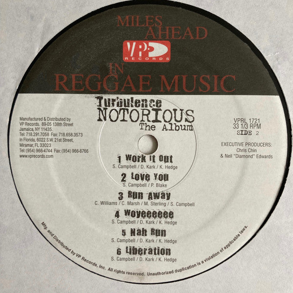 Turbulence (4) : Notorious (The Album) (LP, Album)