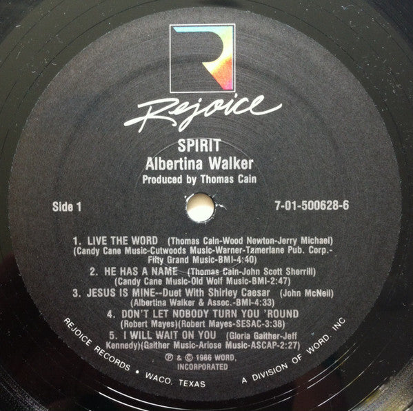 Albertina Walker : Spirit (LP, Album)