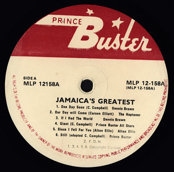 Various : Jamaica's Greatest (LP, Comp, RE)