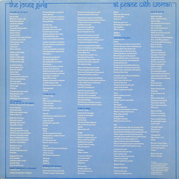 The Jones Girls : At Peace With Woman (LP, Album)
