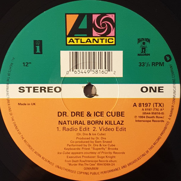 Dr. Dre & Ice Cube : Natural Born Killaz (12")