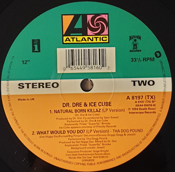 Dr. Dre & Ice Cube : Natural Born Killaz (12")
