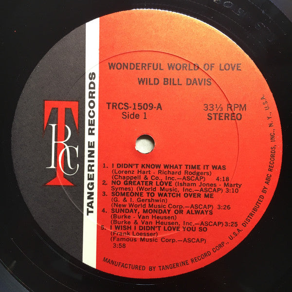Wild Bill Davis : Wonderful World Of Love  (LP)