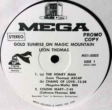 Leon Thomas : Gold Sunrise On Magic Mountain (LP, Album, Promo)