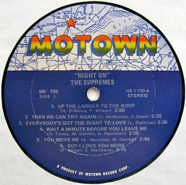 The Supremes : Right On (LP, Album)
