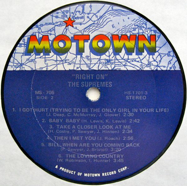 The Supremes : Right On (LP, Album)