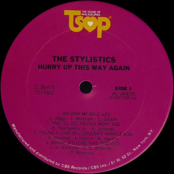 The Stylistics : Hurry Up This Way Again (LP, Album)