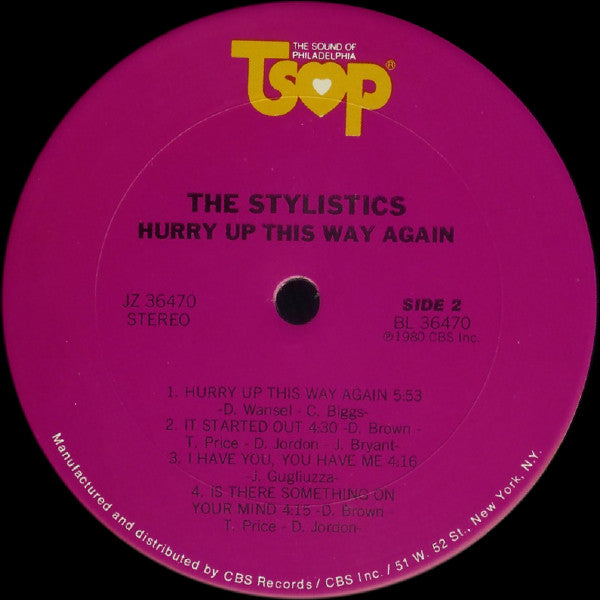 The Stylistics : Hurry Up This Way Again (LP, Album)