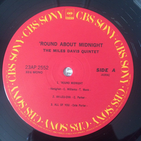 Miles Davis : 'Round About Midnight (LP, Album, Mono, RE)