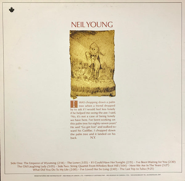 Neil Young : Neil Young (LP, Album, RE)