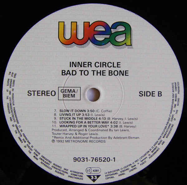 Inner Circle : Bad To The Bone (LP, Album)
