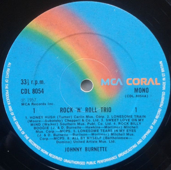 Johnny Burnette And The Rock 'N Roll Trio* : Johnny Burnette And The Rock 'N Roll Trio (LP, Album, Mono, RE)