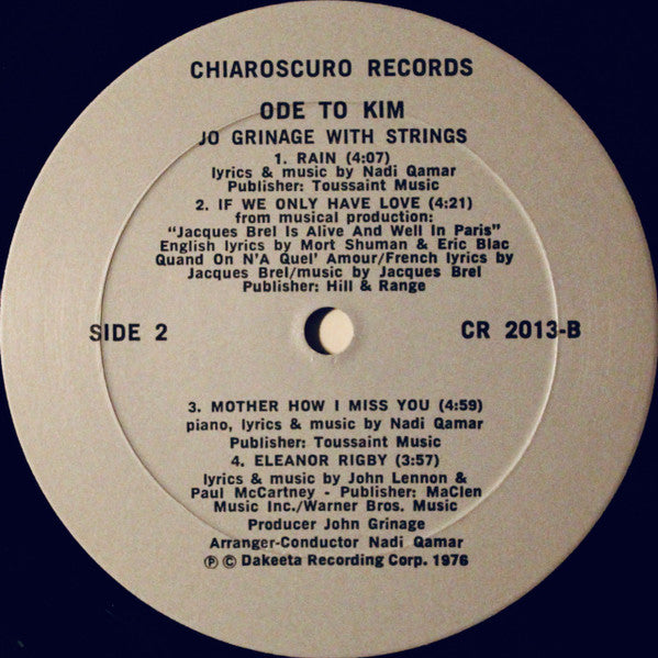 Jo Grinage : Ode To Kim  (LP, Album)