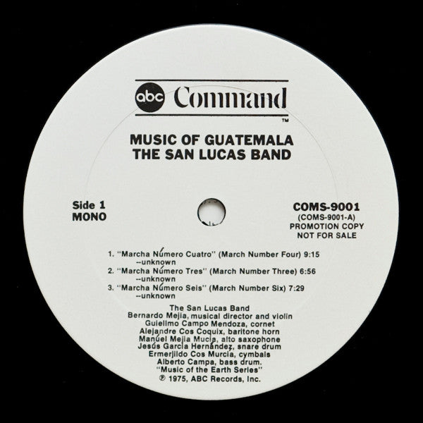 The San Lucas Band : Music Of Guatemala (LP, Album, Promo)