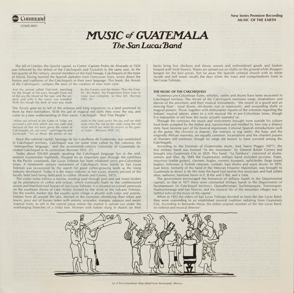 The San Lucas Band : Music Of Guatemala (LP, Album, Promo)