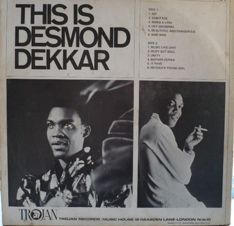 Desmond Dekker : This Is Desmond Dekkar (LP, Album, Mono)