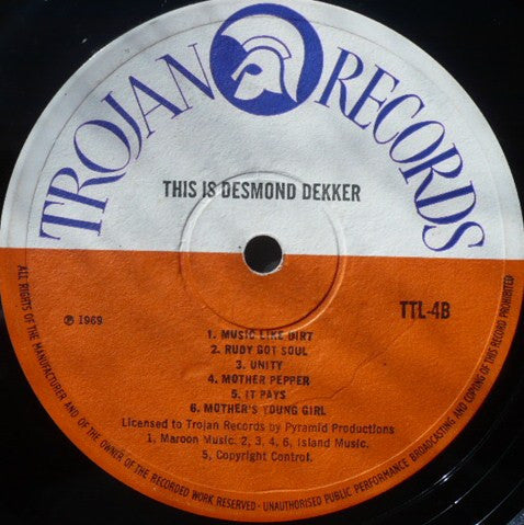Desmond Dekker : This Is Desmond Dekkar (LP, Album, Mono)