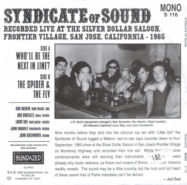 Syndicate Of Sound : Who'll Be The Next In Line? (7", Single, Mono, Red)