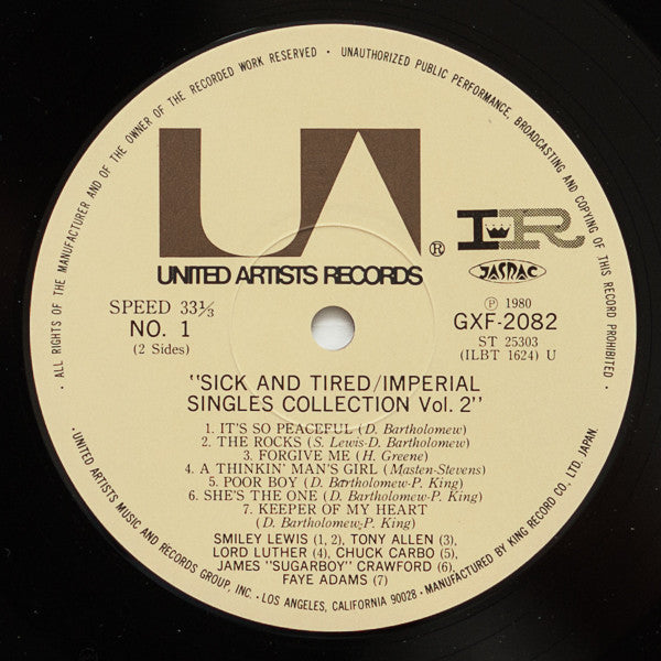 Various : Sick And Tired - Imperial Singles Collection Vol. 2 (LP, Comp)