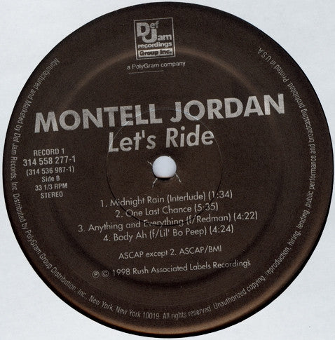 Montell Jordan : Let's Ride (2xLP, Album)