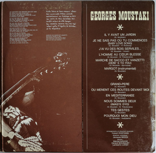 Georges Moustaki : Georges Moustaki (LP, Album, Gat)