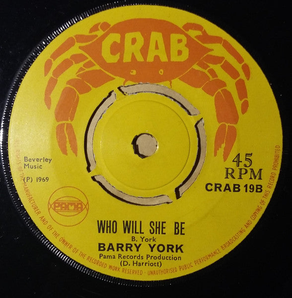 The Kingstonians / Barry York : Hold Down / Who Will She Be (7")